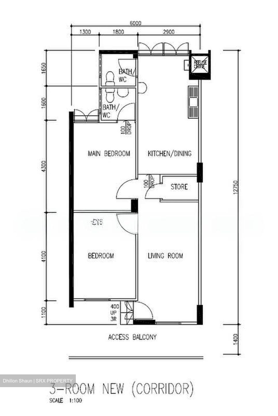 Blk 154 Hougang Street 11 (Hougang), HDB 3 Rooms #599640521